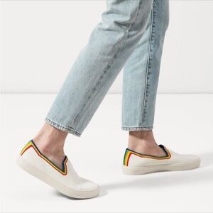 Rothy's Women's Slip-On Sneaker Size 9 Rainbow Pride Limited Edition